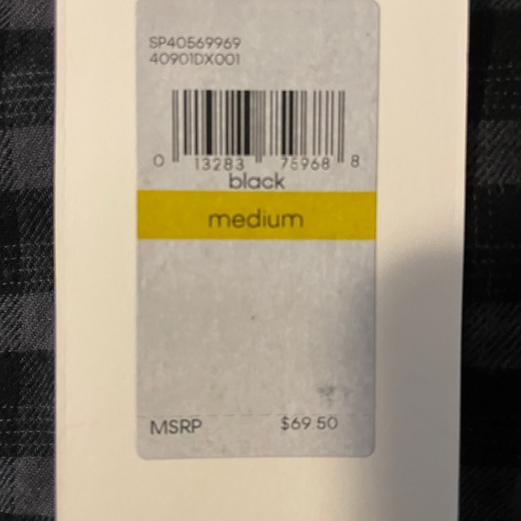 Calvin Klein Jeans Men's Medium Black Plaid Shirt - Picture 4 of 4